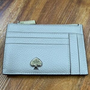 Kate Spade Light Gray Leather Wallet…So Many Card Slots!!!!